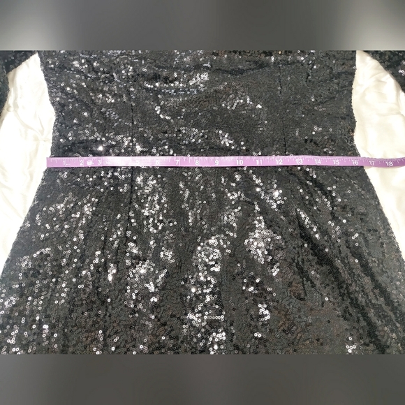 Boo Hoo black sequined dress. - Picture 7 of 11